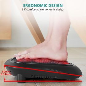 Foot Massager with Heat, Shiatsu Heated Electric Kneading Foot Massager Machine for Neuropathy, Plantar Fasciitis, Feet Massage for Pain Relief